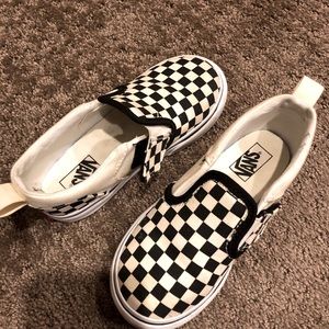 Black and white toddler checkered vans